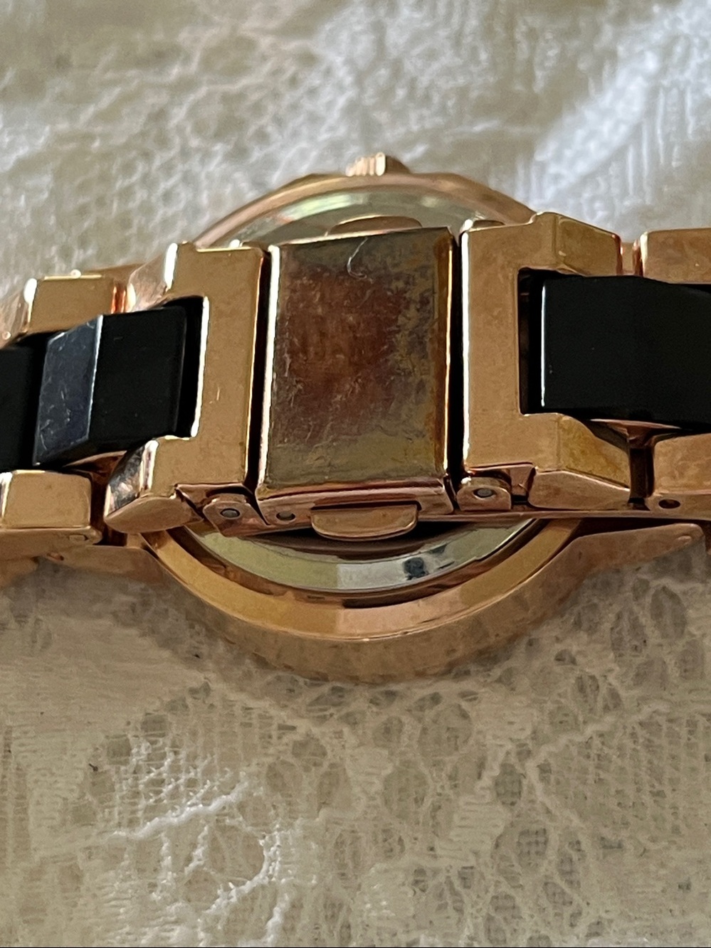 Style & Co. Gold-Tone and Black Crystal Accent Women's Watch - Picture 4 of 5